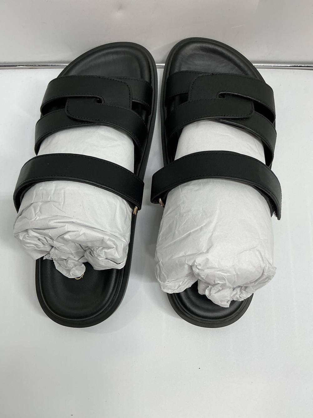 Italian Leather Sport Slide Sandal
